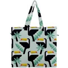 Seamless-tropical-pattern-with-birds Canvas Travel Bag