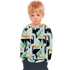 Seamless-tropical-pattern-with-birds Kids  Overhead Hoodie