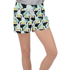 Seamless-tropical-pattern-with-birds Velour Lounge Shorts