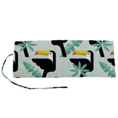 Seamless-tropical-pattern-with-birds Roll Up Canvas Pencil Holder (s)