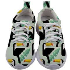 Seamless-tropical-pattern-with-birds Kids Athletic Shoes by Jancukart