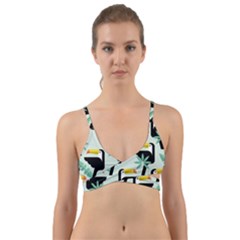 Seamless-tropical-pattern-with-birds Wrap Around Bikini Top