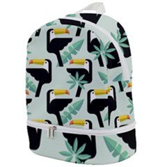 Seamless-tropical-pattern-with-birds Zip Bottom Backpack