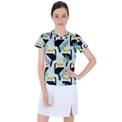 Seamless-tropical-pattern-with-birds Women s Sports Top