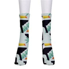 Seamless-tropical-pattern-with-birds Crew Socks