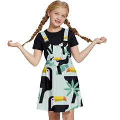 Seamless-tropical-pattern-with-birds Kids  Apron Dress