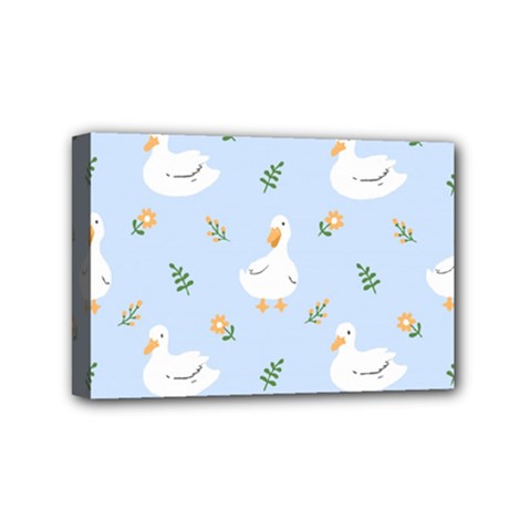 Duck-flower-seamless-pattern-background Mini Canvas 6  X 4  (stretched)