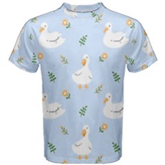 Duck-flower-seamless-pattern-background Men s Cotton Tee