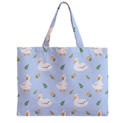 Duck-flower-seamless-pattern-background Zipper Mini Tote Bag