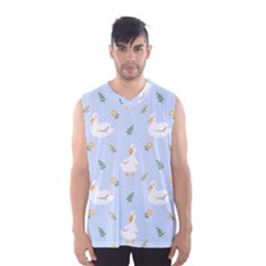 Duck-flower-seamless-pattern-background Men s Basketball Tank Top