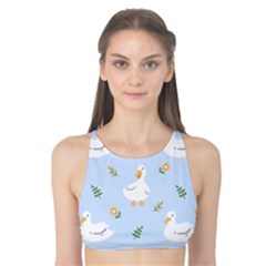 Duck-flower-seamless-pattern-background Tank Bikini Top