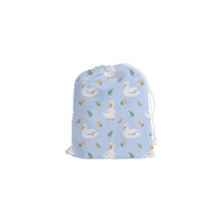 Duck-flower-seamless-pattern-background Drawstring Pouch (xs)