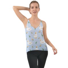 Duck-flower-seamless-pattern-background Chiffon Cami