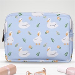 Duck-flower-seamless-pattern-background Make Up Pouch (medium) by Jancukart