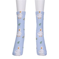 Duck-flower-seamless-pattern-background Crew Socks