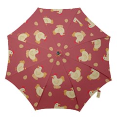 Cute-chicken-eggs-seamless-pattern Hook Handle Umbrellas (large) by Jancukart