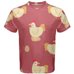 Cute-chicken-eggs-seamless-pattern Men s Cotton Tee