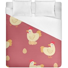 Cute-chicken-eggs-seamless-pattern Duvet Cover (california King Size)