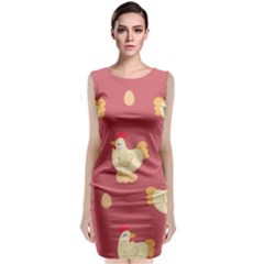 Cute-chicken-eggs-seamless-pattern Classic Sleeveless Midi Dress