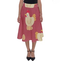 Cute-chicken-eggs-seamless-pattern Perfect Length Midi Skirt