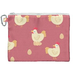 Cute-chicken-eggs-seamless-pattern Canvas Cosmetic Bag (xxl) by Jancukart