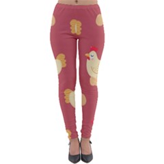 Cute-chicken-eggs-seamless-pattern Lightweight Velour Leggings