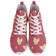 Cute-chicken-eggs-seamless-pattern Men s Lightweight High Top Sneakers by Jancukart