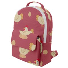 Cute-chicken-eggs-seamless-pattern Flap Pocket Backpack (small) by Jancukart