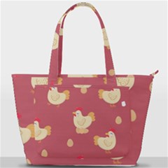 Cute-chicken-eggs-seamless-pattern Back Pocket Shoulder Bag 