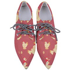 Cute-chicken-eggs-seamless-pattern Pointed Oxford Shoes by Jancukart