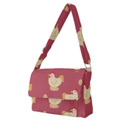 Cute-chicken-eggs-seamless-pattern Full Print Messenger Bag (m)