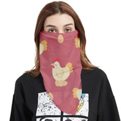 Cute-chicken-eggs-seamless-pattern Face Covering Bandana (triangle) by Jancukart