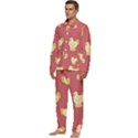 Cute-chicken-eggs-seamless-pattern Men s Long Sleeve Velvet Pocket Pajamas Set View3