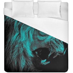 Angry Male Lion Predator Carnivore Duvet Cover (king Size) by Jancukart