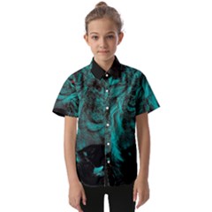 Angry Male Lion Predator Carnivore Kids  Short Sleeve Shirt