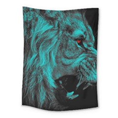 Angry Male Lion Predator Carnivore Medium Tapestry by Jancukart