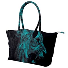 Angry Male Lion Predator Carnivore Canvas Shoulder Bag