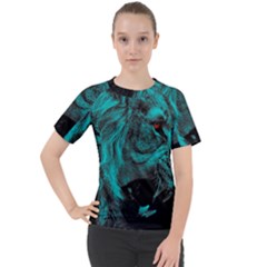 Angry Male Lion Predator Carnivore Women s Sport Raglan Tee