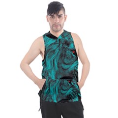 Angry Male Lion Predator Carnivore Men s Sleeveless Hoodie by Jancukart