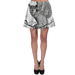 Owl-animals-wild-jungle-nature Skater Skirt