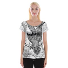 Owl-animals-wild-jungle-nature Cap Sleeve Top