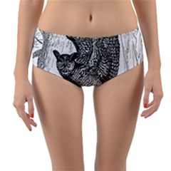 Owl-animals-wild-jungle-nature Reversible Mid-waist Bikini Bottoms by Jancukart