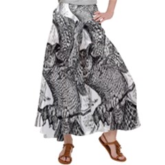 Owl-animals-wild-jungle-nature Satin Palazzo Pants