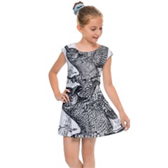 Owl-animals-wild-jungle-nature Kids  Cap Sleeve Dress