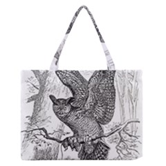 Owl-animals-wild-jungle-nature Zipper Medium Tote Bag