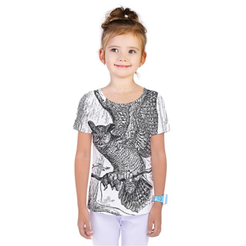 Owl-animals-wild-jungle-nature Kids  One Piece Tee by Jancukart