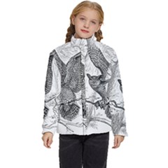 Owl-animals-wild-jungle-nature Kids  Puffer Bubble Jacket Coat