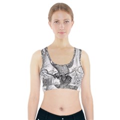 Owl-animals-wild-jungle-nature Sports Bra With Pocket