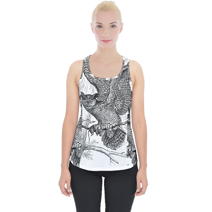 Owl-animals-wild-jungle-nature Piece Up Tank Top