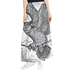 Owl-animals-wild-jungle-nature Maxi Chiffon Skirt